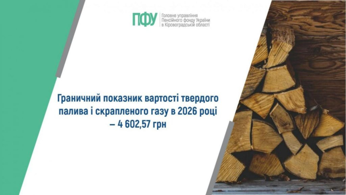 Граничний показник вартості твердого палива і скрапленого газу в 2026 році ‒ 4 602,57 гривень