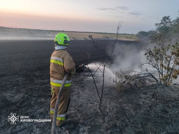 На відкритих територіях громад Кіровоградщини впродовж доби горіло двічі