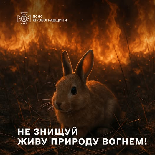 Не паліть суху траву!