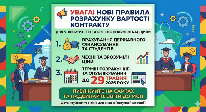 Більше ніяких переплат: контрактне навчання стане чесним!