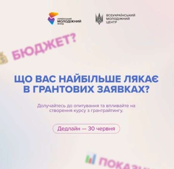 Український молодіжний фонд запускає опитування для створення навчального курсу з грантрайтингу