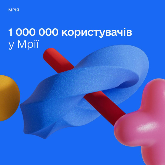 Мільйон українців уже користуються цифровою платформою «Мрія»