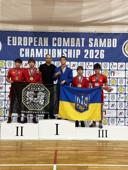 13 золотих медалей здобули спортсмени Кіровоградщини на чемпіонаті Європи з бойового самбо