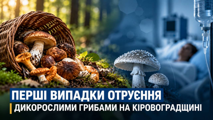 Перші випадки отруєння дикорослими грибами на Кіровоградщині