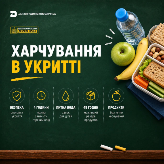 Шкільне харчування під час повітряної тривоги: що потрібно знати